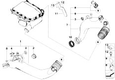 E82 135i N54 Coupe / Fuel Preparation System/  Air Duct