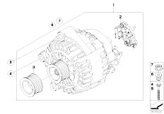 E70 X5 3.0d M57N2 SAV / Engine Electrical System Alternator
