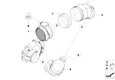 E85 Z4 2.5i M54 Roadster / Fuel Preparation System/  Hot Film Air Mass Meter