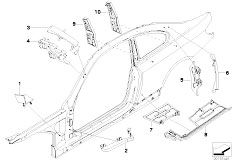 E92 330d M57N2 Coupe / Bodywork/  Cavity Shielding Side Frame