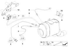 E71 X6 35dX M57N2 SAC / Exhaust System Diesel Partic Filt Sens Mount Parts