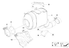 E64N 635d M57N2 Cabrio / Exhaust System/  Catalyser Diesel Particulate Filter