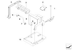 E85 Z4 2.2i M54 Roadster / Vehicle Electrical System Battery Holder And Mounting Parts