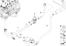 E90 325i N53 Sedan / Heater And Air Conditioning/  Independent Heating Water Valves