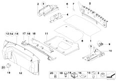 E68 Hydrogen 7 N73 Sedan / Vehicle Trim/  Trunk Trim Panel-2