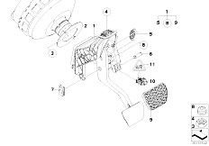 F02 730Ld N57 Sedan / Pedals/  Pedal Assembly