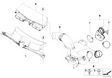E83N X3 2.5si N52N SAV / Fuel Preparation System/  Air Duct