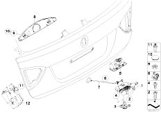 E91N 330i N52N Touring / Bodywork/  Trunk Lid Closing System