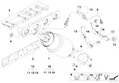 E90N 316i N45N Sedan / Exhaust System/  Exhaust Manifold With Catalyst