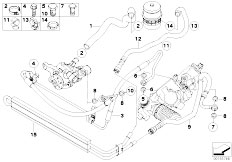 E91N 335i N54 Touring / Steering/  Power Steering Oil Pipe Active Steering