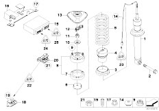 E64 M6 S85 Cabrio / Rear Axle Rear Spring Strut Edc Ctrl Unit Sensor