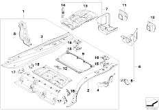 E90 330xd M57N2 Sedan / Bodywork/  Mounting Parts For Trunk Floor Panel