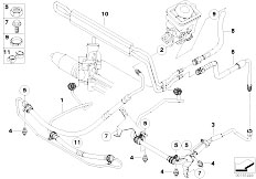 E83N X3 2.0d M47N2 SAV / Steering/  Hydro Steering Oil Pipes-2