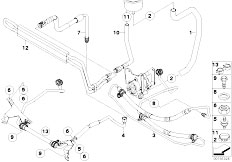 E83 X3 3.0i M54 SAV / Steering/  Hydro Steering Oil Pipes-2