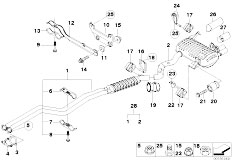 E90 330xi N52 Sedan / Exhaust System/  Exhaust System Rear