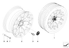 E70 X5 3.0sd M57N2 SAV / Wheels Bmw Light Alloy Wheel Cross Spoke 177