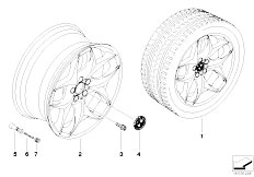 E70 X5 4.8i N62N SAV / Wheels/  Bmw La Wheel Double Spoke 215
