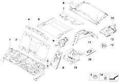 E68 Hydrogen 7 N73 Sedan / Vehicle Trim Sound Insulating Rear-2