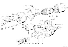 E32 735i M30 Sedan / Engine Electrical System Starter Parts 1 5kw