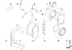 E70 X5 3.0sd M57N2 SAV / Brakes/  Front Wheel Brake Brake Pad Sensor-2