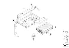 E70 X5 3.0sd M57N2 SAV / Audio Navigation Electronic Systems Amplifier Holder Hi Fi System