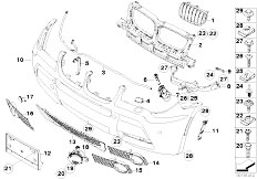 E83N X3 2.0d M47N2 SAV / Vehicle Trim/  Retrofit M Aerodynamic Kit Front