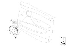 E70 X5 3.0sd M57N2 SAV / Audio Navigation Electronic Systems Single Parts Stereo System Door Frnt