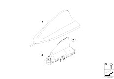 E70 X5 3.0sd M57N2 SAV / Audio Navigation Electronic Systems/  Single Parts Antenna