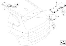 E70 X5 3.0si N52N SAV / Audio Navigation Electronic Systems/  Single Parts F Antenna Diversity