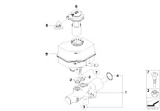 E71 X6 35dX M57N2 SAC / Brakes/  Brake Master Cylinder Expansion Tank