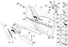 E61 530xi N52 Touring / Vehicle Trim/  Door Trim Panel Front Side Airbag