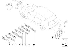E83N X3 2.0d M47N2 SAV / Vehicle Trim/  Emblems Letterings
