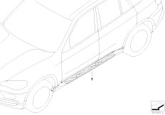 E70 X5 3.0d M57N2 SAV / Vehicle Trim/  Retrofit Aluminium Running Board