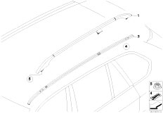E70 X5 3.0d M57N2 SAV / Vehicle Trim/  Retrofit Roof Rails