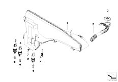 E71 X6 35iX N54 SAC / Vehicle Electrical System/  Reservoir Windscr Headlight Washer Sys