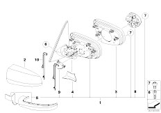E70 X5 3.0d M57N2 SAV / Vehicle Trim/  Outside Mirror
