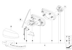 E70 X5 3.0d M57N2 SAV / Vehicle Trim/  Electrochromic Outside Mirror S430a