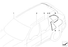 E70 X5 3.0d M57N2 SAV / Vehicle Trim/  Glazing