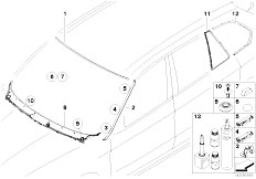 E70 X5 3.0d M57N2 SAV / Vehicle Trim/  Glazing Single Parts