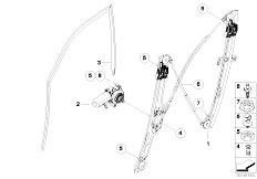 E70 X5 3.0d M57N2 SAV / Vehicle Trim/  El Front Door Window Lifting Mechanism
