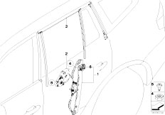 E83 X3 2.5i M54 SAV / Vehicle Trim/  El Rear Door Window Lifting Mechanism