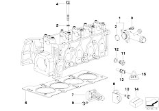 E46 316Ci M43 Coupe / Engine Cylinder Head Attached Parts