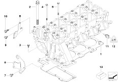 E46 320d M47 Touring / Engine/  Cylinder Head Attached Parts