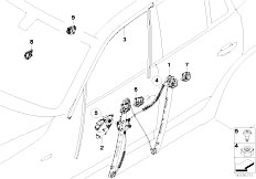E83N X3 2.0d M47N2 SAV / Vehicle Trim/  El Front Door Window Lifting Mechanism