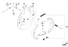 E70 X5 3.0sd M57N2 SAV / Brakes/  Parking Brake Brake Shoes