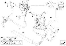 E92 335d M57N2 Coupe / Steering/  Power Steering Oil Pipe Active Steering-2