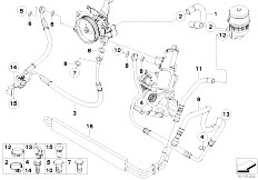 E90N 335d M57N2 Sedan / Steering Power Steering Oil Pipe Active Steering-2