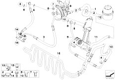 E90 335d M57N2 Sedan / Steering Hydro Steering Oil Pipes-2