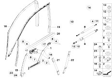 E67 745LiS N62 Sedan / Vehicle Trim Door Window Lifting Mechanism Front