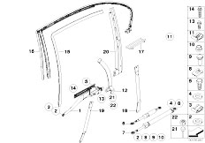 E67 760LiS N73 Sedan / Vehicle Trim Door Window Lifting Mechanism Rear